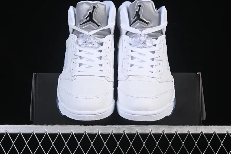 All categories Air Jordan Jordan series basketball shoes Air Jordan 5 Air Jordan 5 Retro "White Metallic" AJ5 Joe 5 Silver HQ7978-103